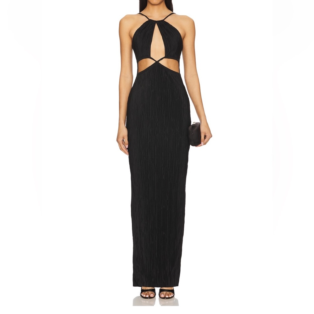 Desiree Nookie Black Cut-Out Maxi Dress